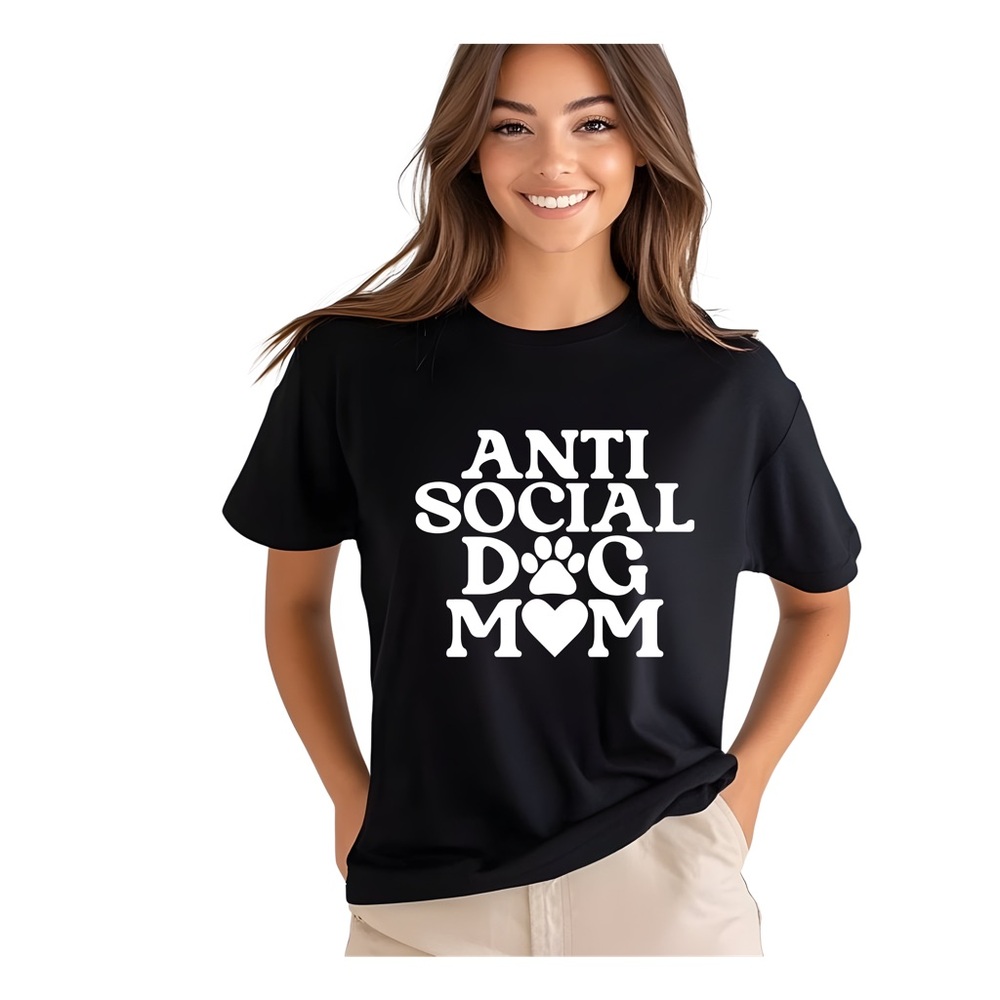 Anti-social dog mom t-shirt Perfect Valentines Day Gift Shirt
